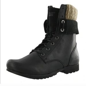 New Caterpillar CAT Women 7.5 US/EU 38.5 Winter Alexi Combat Black Ankle Boots